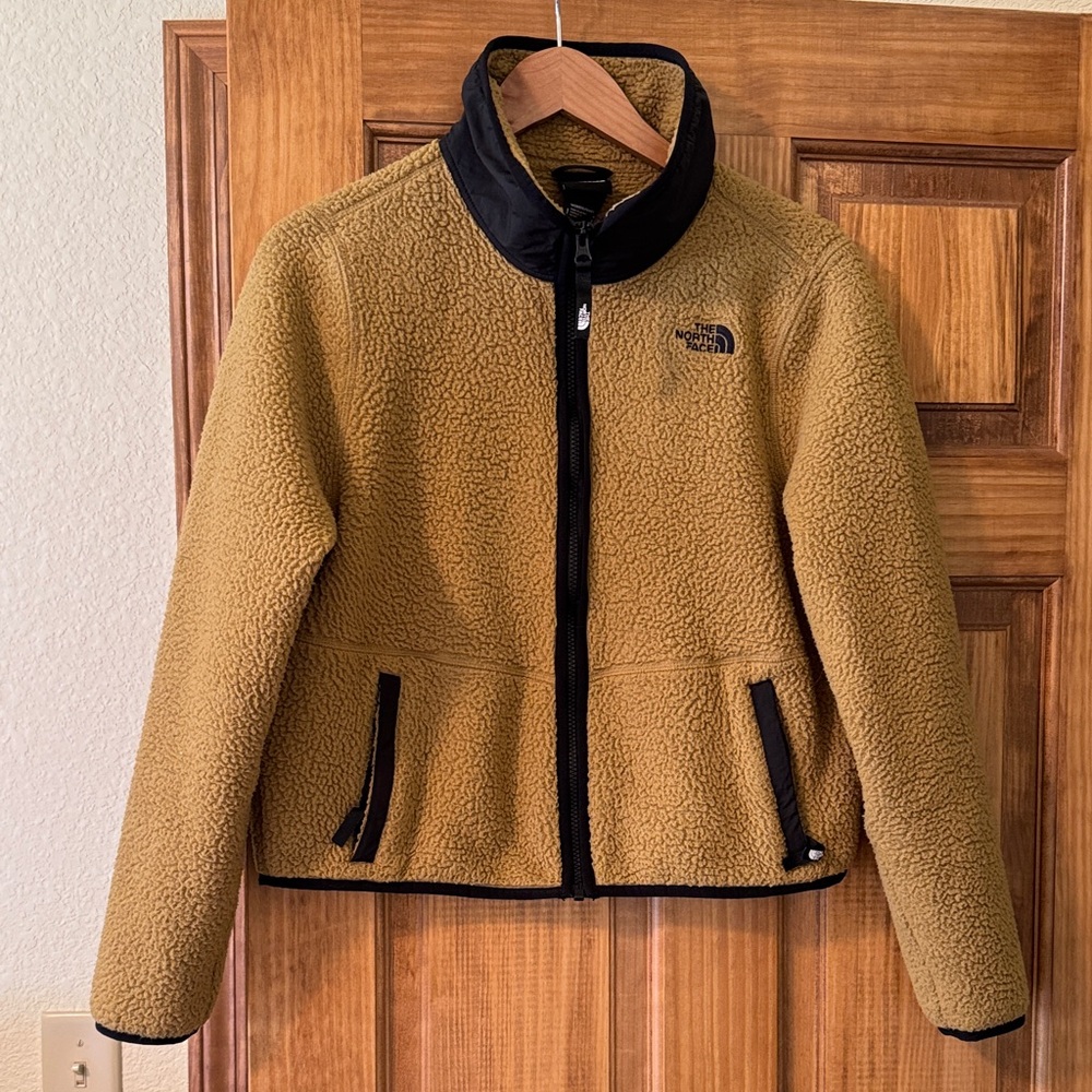 The North Face Brown Fleece Jacket with Black Trim